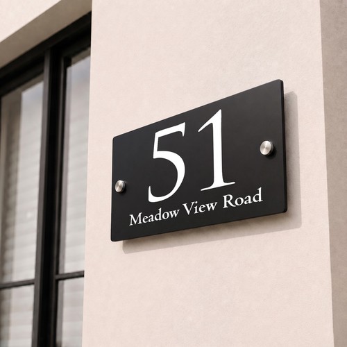 Personalised house number sign - number,