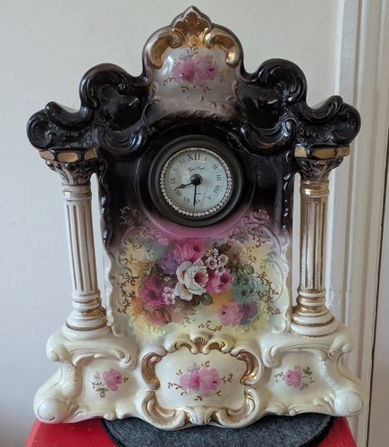 Antique porcelain mantel - porcelain,