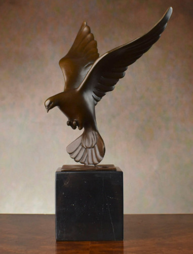 Bronze bird statue pigeon - statue,
