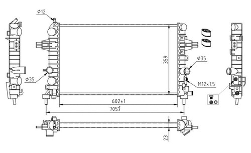 Radiator engine cooling fits - engine,