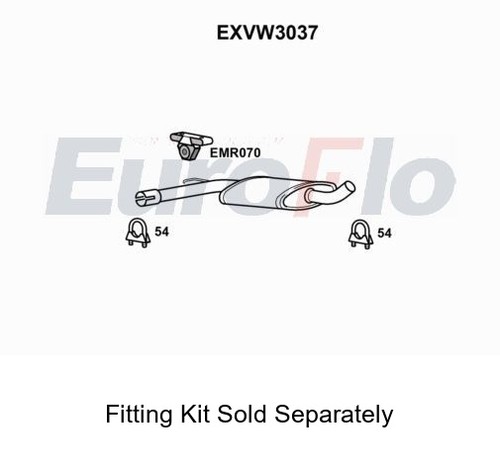 Rear muffler silencer insert - rear,