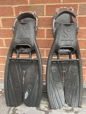 Scubapro Twin- Jet Fins, Black, SizeXL, Beaver Spring Straps