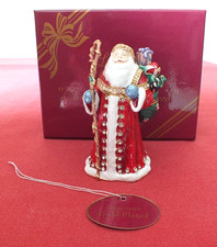 RARE LEONARDO CHRISTMAS TREASURES METAL & ENAMEL  FATHER CHRISTMAS TRINKET BOX