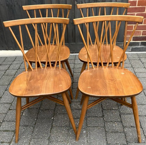 Retro blonde ercol elm set - set, of