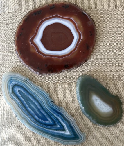 Agate slice crystal coasters - crystal,