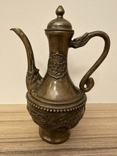 Chinese Tibetan Baifu Teapot Brass Alloy Decorative~Dragon Motif