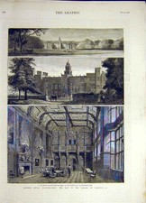 Original Old Antique Print