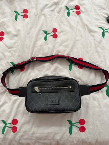 Gucci monogram black bumbag - gucci,
