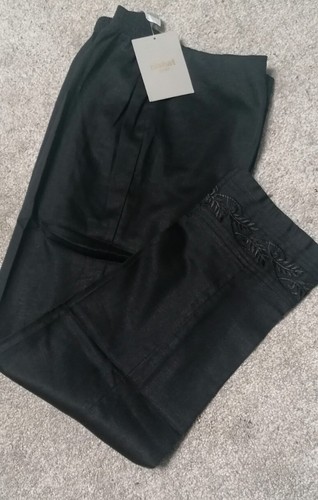 Nishat linen black embroidered - nishat,