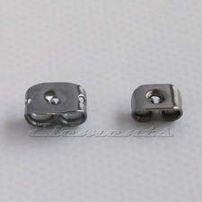 SURGICAL STAINLESS STEEL STUD EARRING BUTTERFLY BACKS SCROLLS