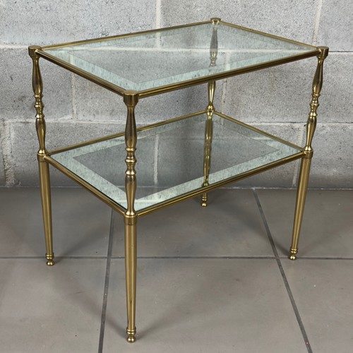 Rectangular table chrome - chrome, brass