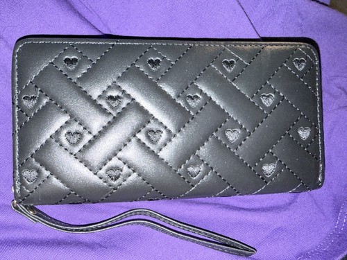 Black womens wallets zip