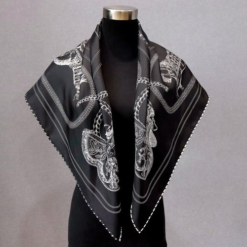 Double face silk scarf - double, in