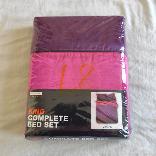 Primark vegas king purple 4pc - vegas,