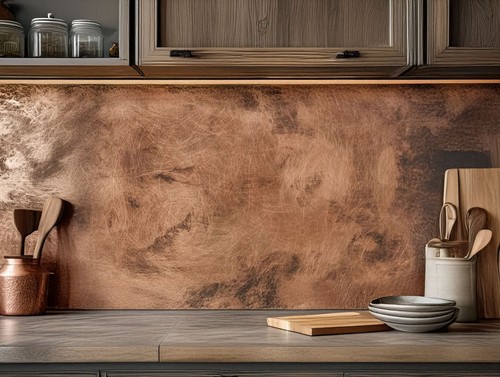 Real copper backsplash panel - real,