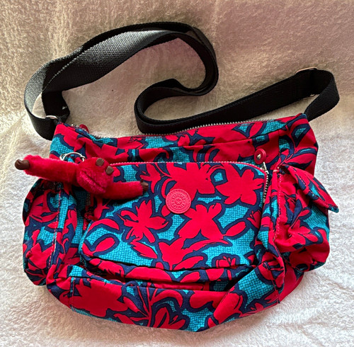 Kipling earth blue red floral - earth, blue/red