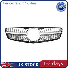 Silver Front For Mercedes C-Class W204 C204 S204 2007-2014 Grille Diamond Chrome