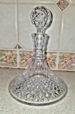 VINTAGE WATERFORD CRYSTAL ( attributed) ALANA CUT GLASS SHIPS DECANTER