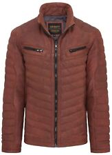 Men's Tan Brown Puffer Leather