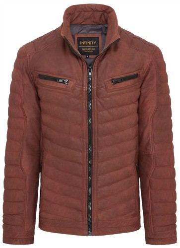 Men tan brown puffer leather - men's,