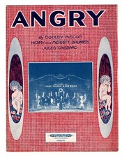 JACK HYLTON & HIS BAND "Angry" 1925 [SHEET MUSIC]