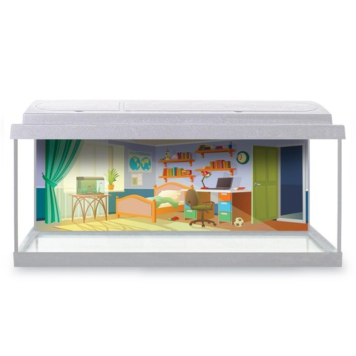 Fish tank background cartoon - fish,