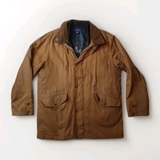 GANT Mens Double Decker Removable Gilet Brown Cotton Jacket Coat Medium