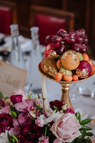 Fruit platter hand gilded with - fruit,