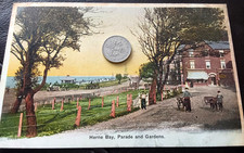 Herne Bay Parade, Gardens, Boy's with dog Carts, & Singer Cycles Truck, Postcard