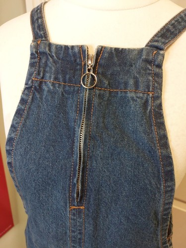 Ladies denim pinafore dress - ladies,