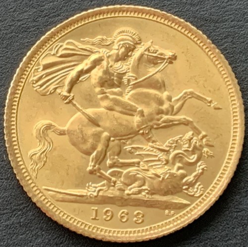 1963 full gold sovereign - 1963,