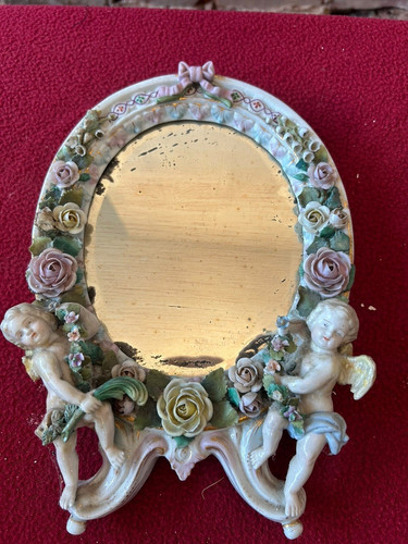 Oval framed wall mirror - oval,