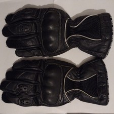 BKS Motorcycle Gloves  Leather Mens  XL Black Protection 