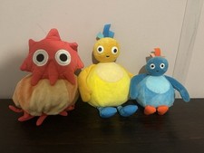 Twirlywoos Soft Toy Plush Bundle Peekaboo Talking Chickadee Big Hoo