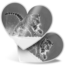 2 x Heart Stickers 15 cm - BW