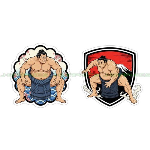 Sumo wrestler vinyl decal - wrestler,