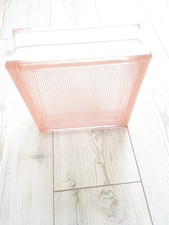 Rose Cross Hatched Glass Brick/Block 195mm x 195 x 80 Architectural Wall Square