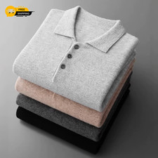 Men's Merino Wool Sweater Polo