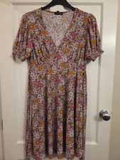 QED London Floral Tie Dress Size 12