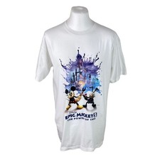 Disney Vintage T Shirt White Large 2012 Graphic Rare T Shirt Promo Mickey Mouse