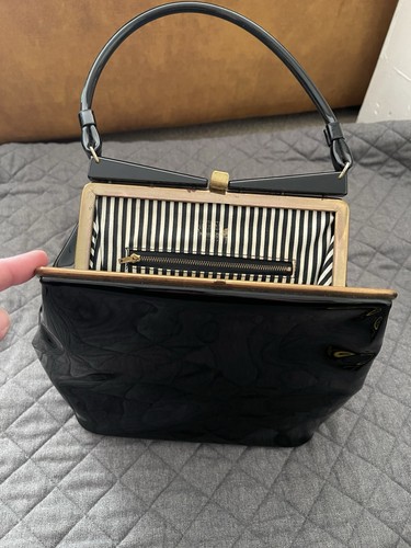 Ingber black patent stripe - black,