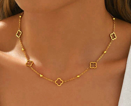Yellow gold plated cable chain - gold,