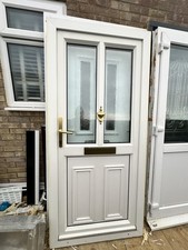 UPVC Door and Frame Used White