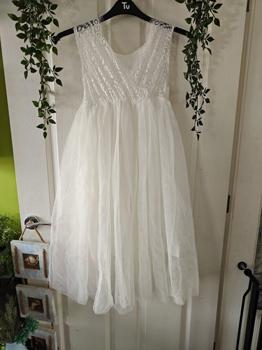 Girls white lace - white, dress