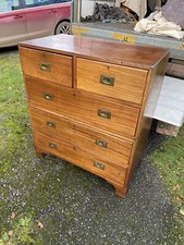 Antique Military Campaign Chest of drawers, Graves & Sons, Devonport. CIRCA 1890