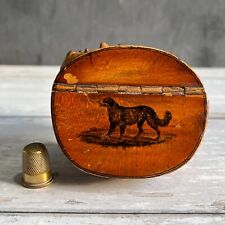 19th Century Scottish Burr Root Snuff Mull Newfoundland Dog C 1850