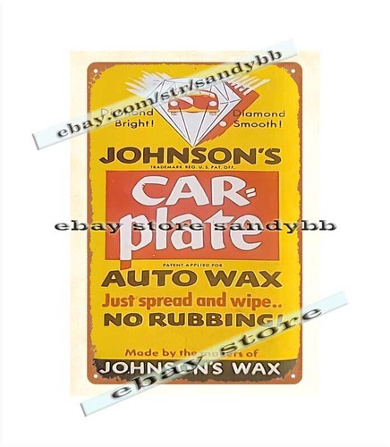 1950s johnsons car plate auto - car,