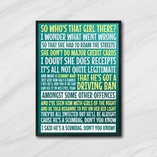 Arctic Monkeys Lyric Print