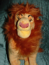 DISNEY STORE LARGE 14" LION KING  MUFASA  PLUSH  BEANIE SOFT TOY (b)