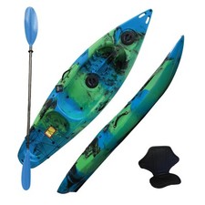 Riber Deluxe One Man Sit On Top Kayak R-1005-Blue/Green/Black